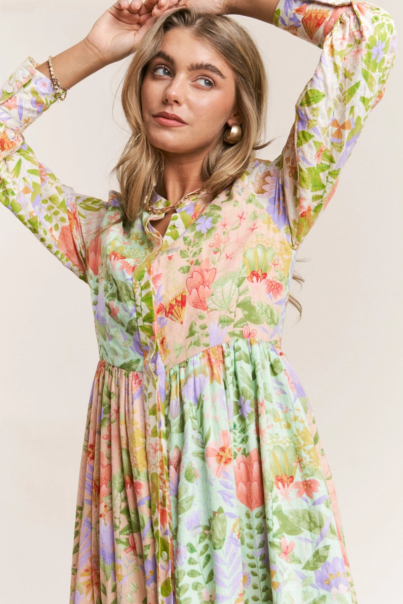 Meadow Bloom Midi Dress