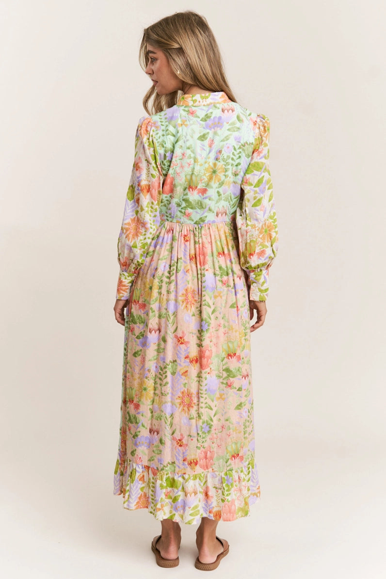 Meadow Bloom Midi Dress