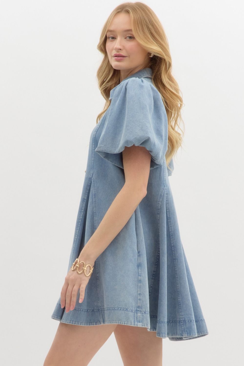 The Harper Denim Swing Dress
