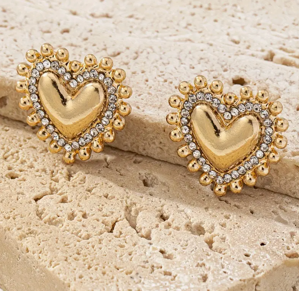The Emilia Heart Stud Earrings