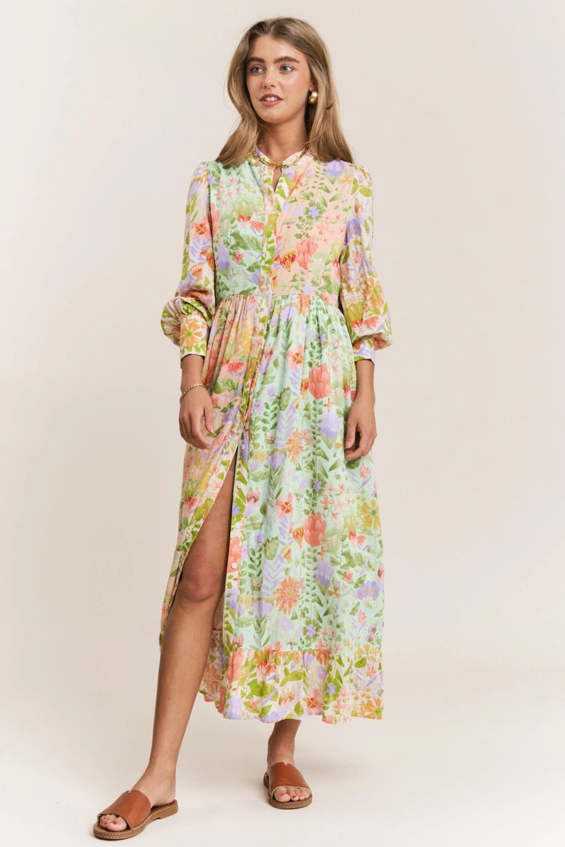 Meadow Bloom Midi Dress