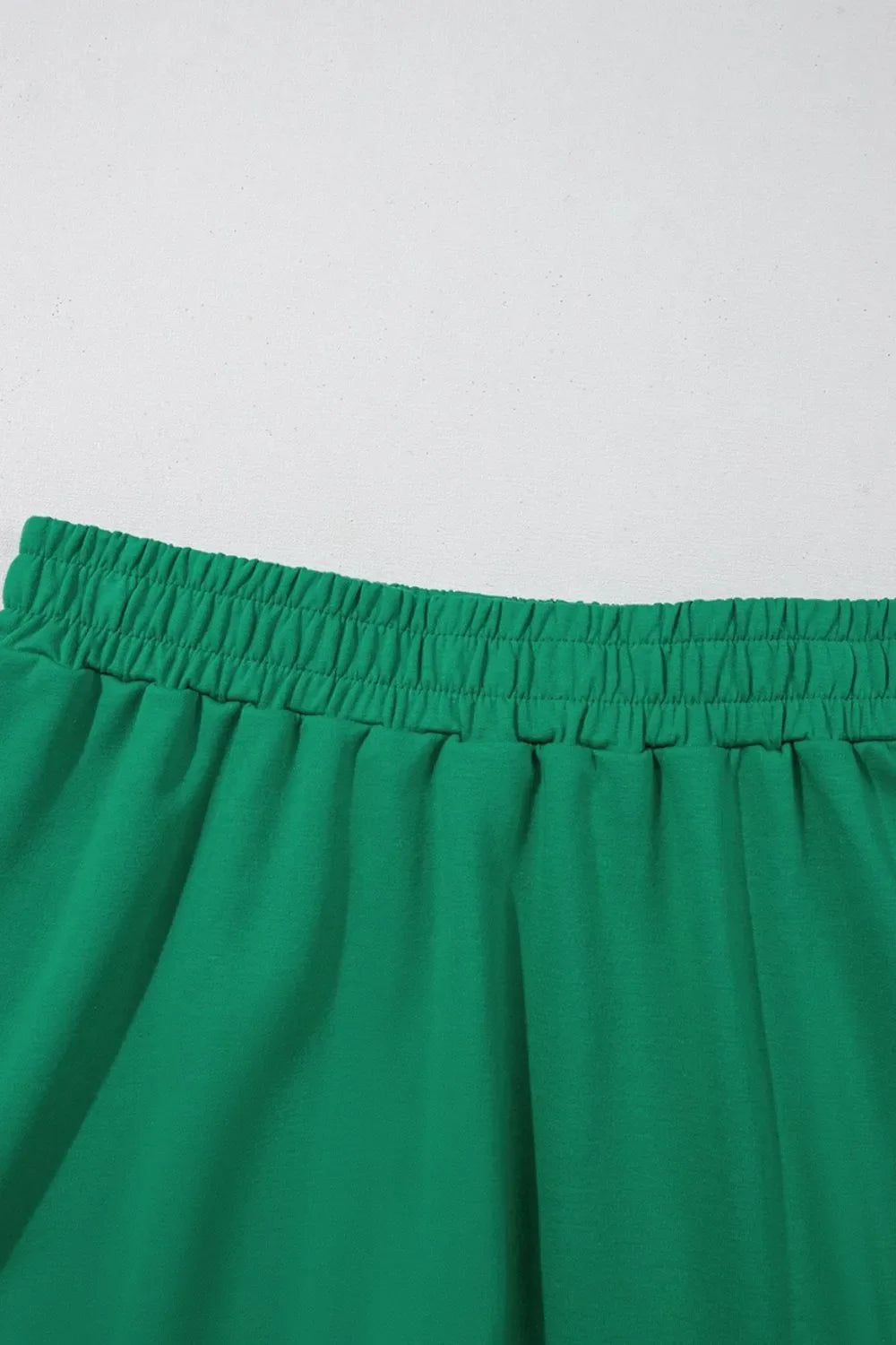 Frill Zip Front Puff Sleeve Top and Skort Set