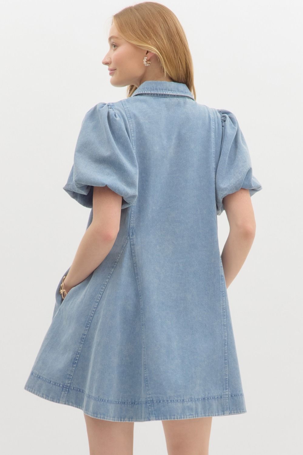 The Harper Denim Swing Dress