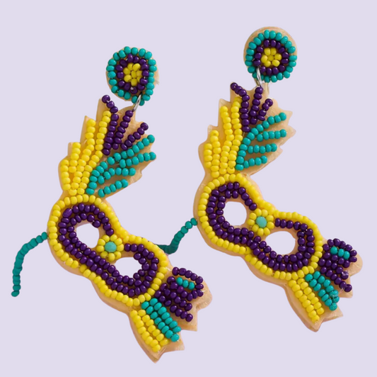 Mardi Gras Mask Earrings
