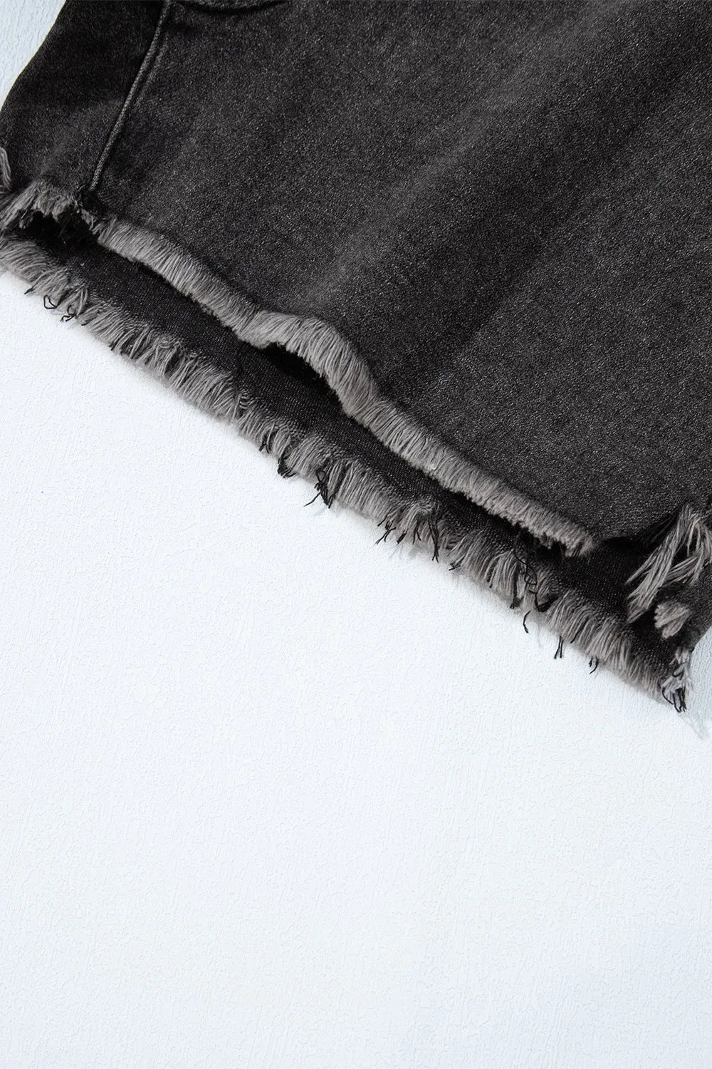 Raw Hem High Waist Denim Shorts