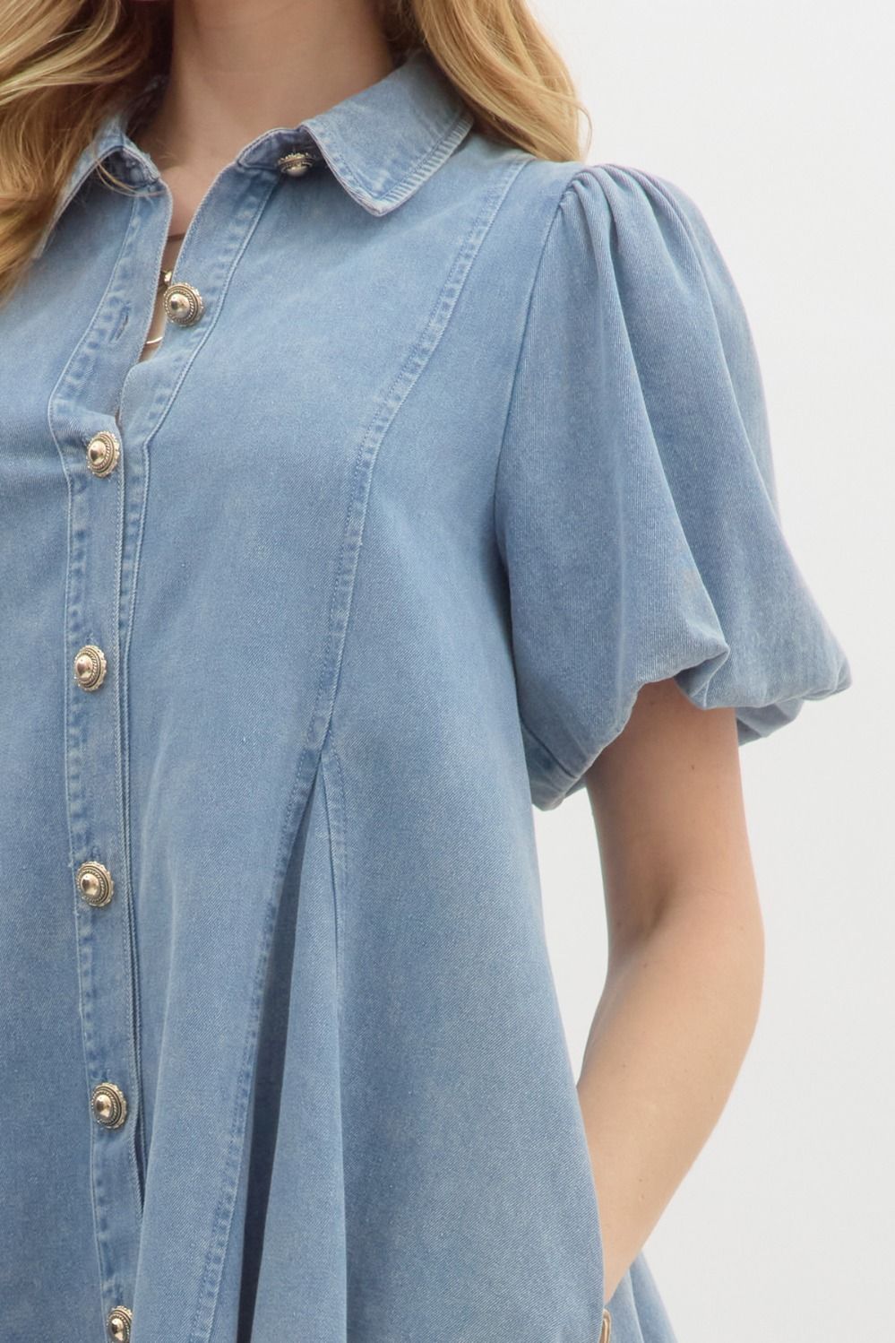 The Harper Denim Swing Dress
