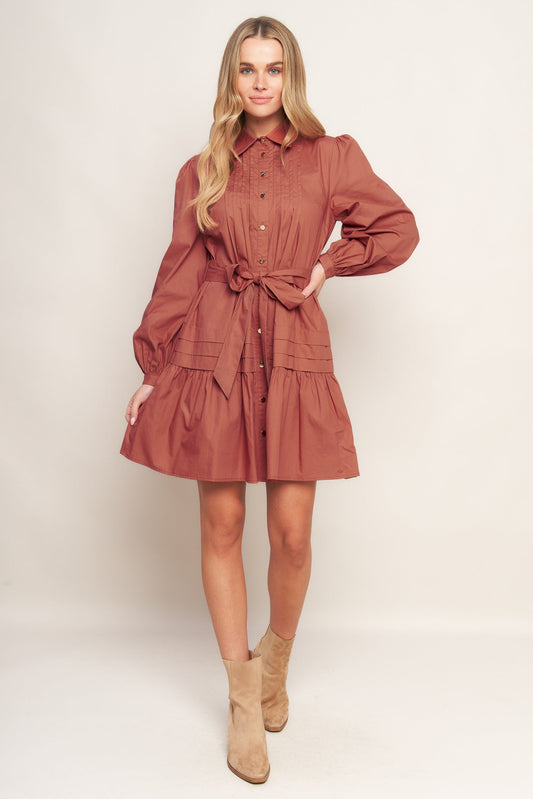 AESTHETIC POSE WOVEN MINI DRESS