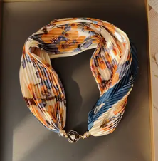 Scarf Necklace Orange