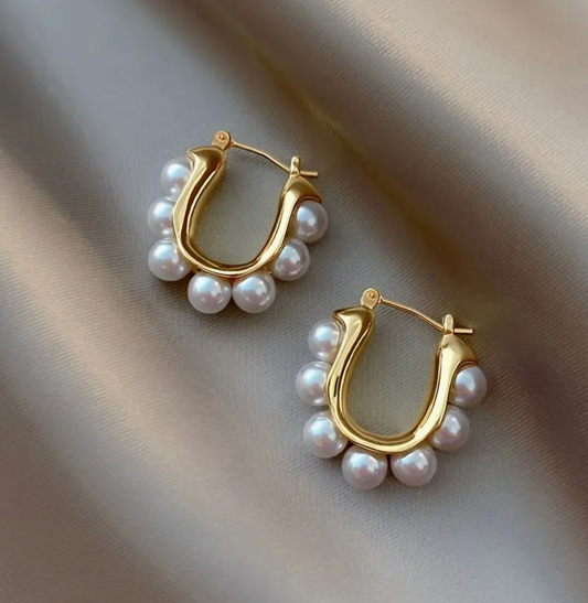 Pearl Luxe Hoops